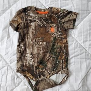 Carhartt short sleeve camo onesie size 9mo